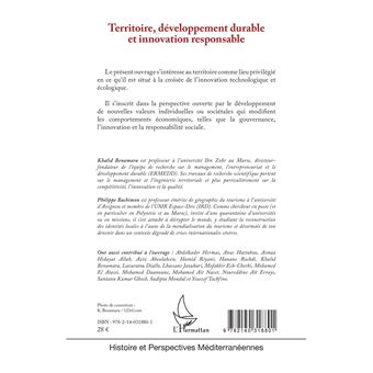 Territoire, développement durable et innovation responsable