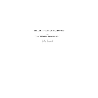 Les certitudes de l'automne