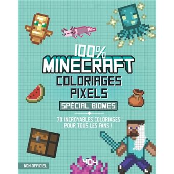 Coloriages pixel - 100 % Minecraft - spécial biomes