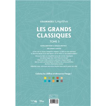 Coloriages mystères Disney - Les Grands classiques Tome 5
