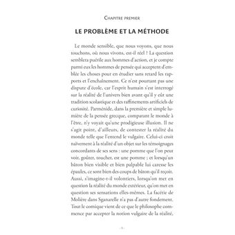 De la réalité du monde sensible