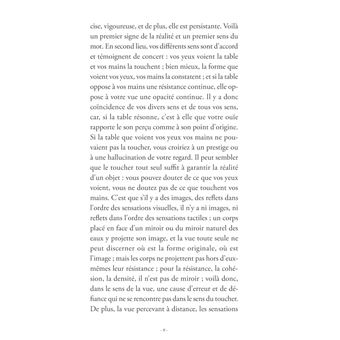 De la réalité du monde sensible