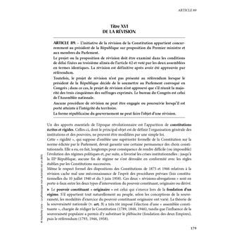 Fondamentaux  - La Constitution commentée 2022-2023