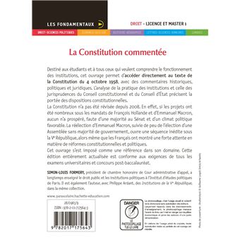 Fondamentaux  - La Constitution commentée 2022-2023