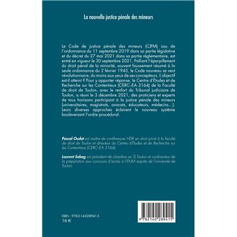 La nouvelle justice pénale des mineurs