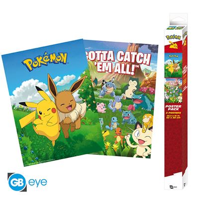 Set 2 Posters Chibi Pokémon Décorations