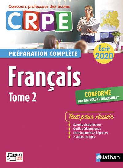 Français - Epreuve écrite 2020 - Préparation complète (CRPE) - 2019