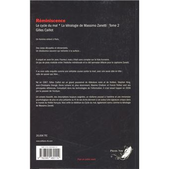Réminiscence Tome 2 - Tétralogie Massimo Zanetti