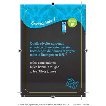 Apéro-cartes spécial Savoureuse Histoire de France