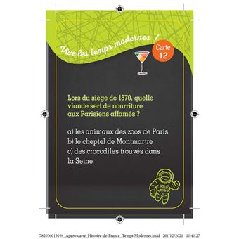 Apéro-cartes spécial Savoureuse Histoire de France