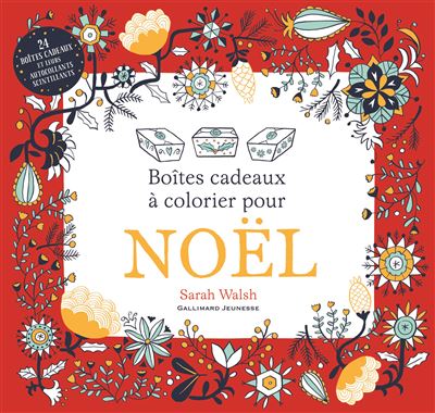 Noël, boîtes cadeaux à colorier