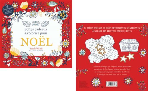 Noel Boites Cadeaux A Colorier Broche Sarah Walsh Achat Livre Fnac