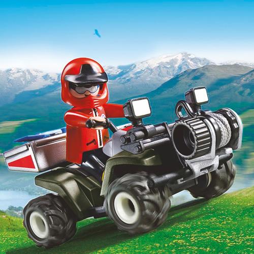 Playmobil 9130 - Secouriste des Montagnes avec Quad à prix bas