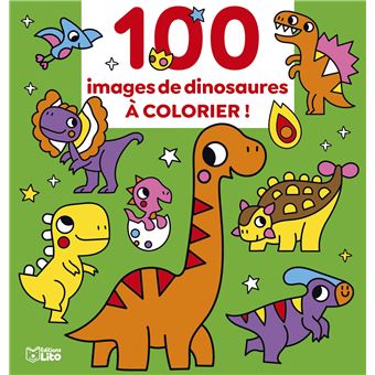 100 images de dinosaures à colorier !