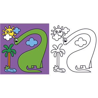 100 images de dinosaures à colorier !