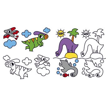 100 images de dinosaures à colorier !