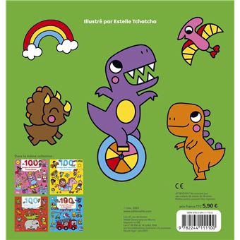 100 images de dinosaures à colorier !