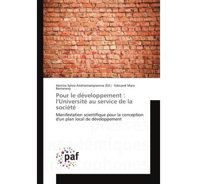 Pour le developpement : l'universite au service de la societ