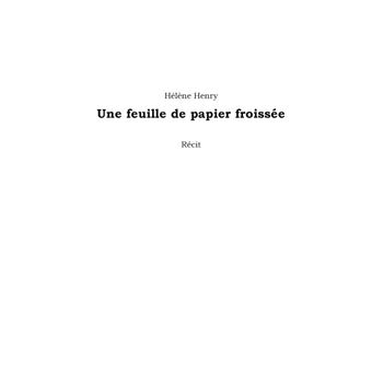 Une feuille de papier froissée