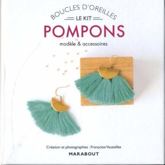 Kit boucles d'oreille pompons