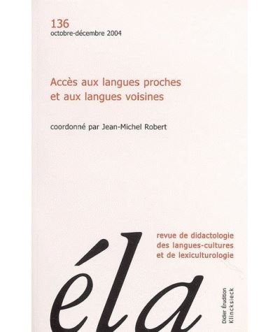 Études de linguistique appliquée -  N°4/2004