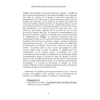 Mémento des surveillants des églises de maison