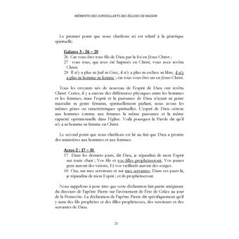 Mémento des surveillants des églises de maison