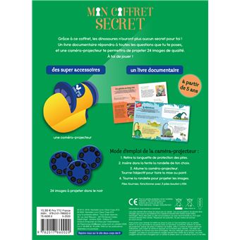 Les secrets de dinosaures - coffret avec lampe