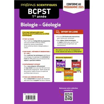 Biologie-Géologie BCPST 1re année - Conforme au nouveau programme 2021