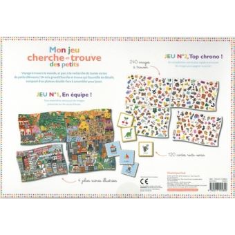 Le jeu cherche et trouve des petits - coffret avec plateau et cartes