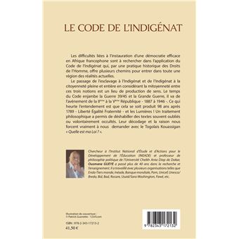 Le code de l'indigénat
