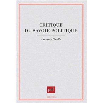 Critique du savoir politique