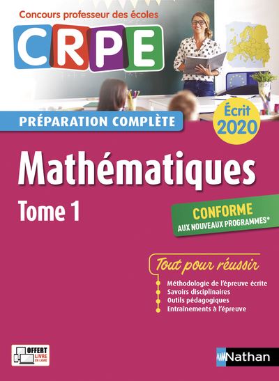 Mathématiques - Epreuve écrite 2020 - Préparation complète (CRPE) - 2019