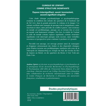 Clinique de l'enfant comme structure signifiante