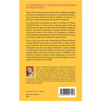 La problématique de la création d'une monnaie unique en Afrique centrale