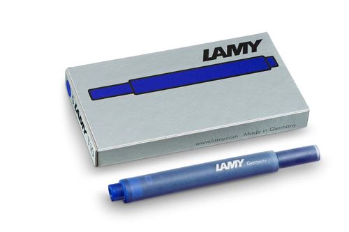 Set de 5 cartouches longues d’encre effaçables Lamy Bleu