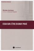 Essai sur l etre en droit prive