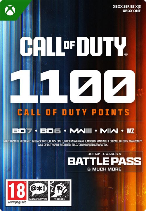 Code de téléchargement Call of Duty® Points - 1,100 1P
