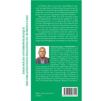 Essai socio-anthropologique des organisations paysannes du Burkina Faso