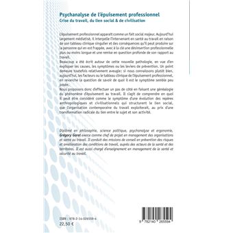 Psychanalyse de l'épuisement professionnel