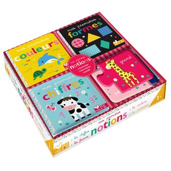 Mes premières notions - coffret avec livres bain, tout carton et puzzle