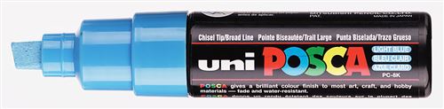 Uni-Ball Posca Marqueur Pointe Large Biseaut&eacute;e Bleu Clair