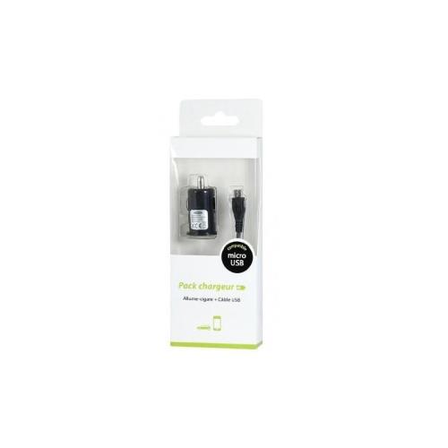 MOXIE CAR CHARGER 1A + CABLE MICRO USB/USB 1M WHITE