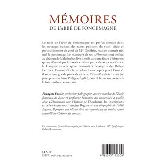 Mémoires de l'abbé de Foncemagne