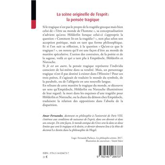 La scène originelle de l'esprit : la pensée tragique