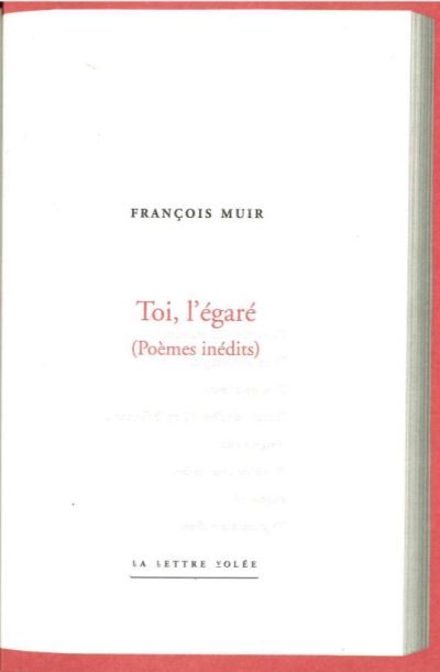 Toi,L'Egare