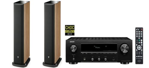 Enceinte colonne Focal Aria 936 Prime Walnut Vendue par paire + Amplificateur Denon DRA-800H Black