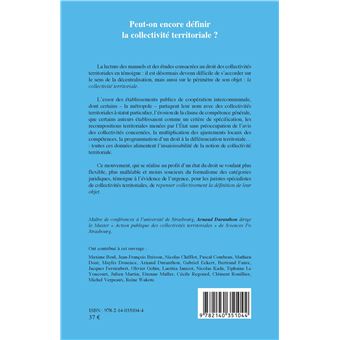 Peut-on encore définir la collectivité territoriale ?