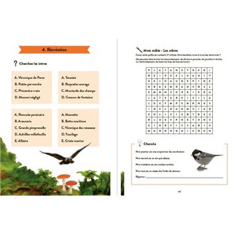 Cahier d'activités de la nature - Partez en observation !