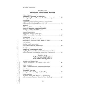 Résurgences conflictuelles